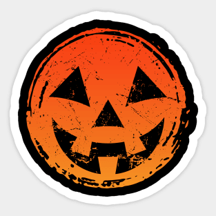 Jack O Lantern Pumpkin Face Sticker